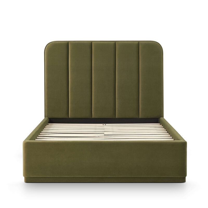 Parker Green Performance Velvet King Bed image number 3