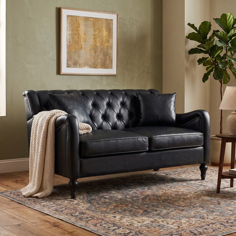 Nulin PU Leather Loveseat Sofa image number 2