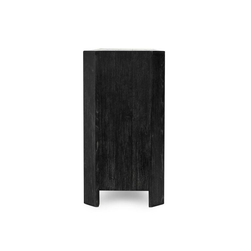 Roux Serving Buffet Cabinet Sideboard Console, 4 Doors, Black 84 Inch