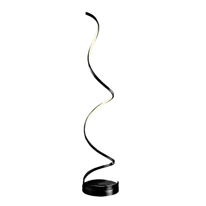 Modern Spiral Floor Lamp Metal Dimmable Integrated LED