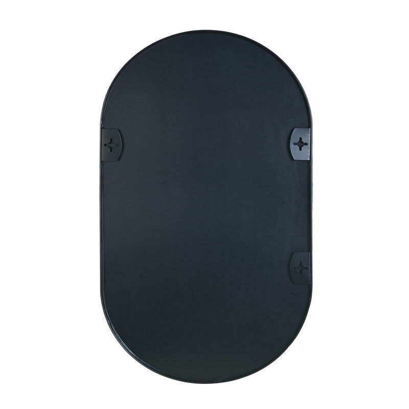 Elegant oval mirror with sleek frame &ndash; perfect for living room or entryway decor image number 5