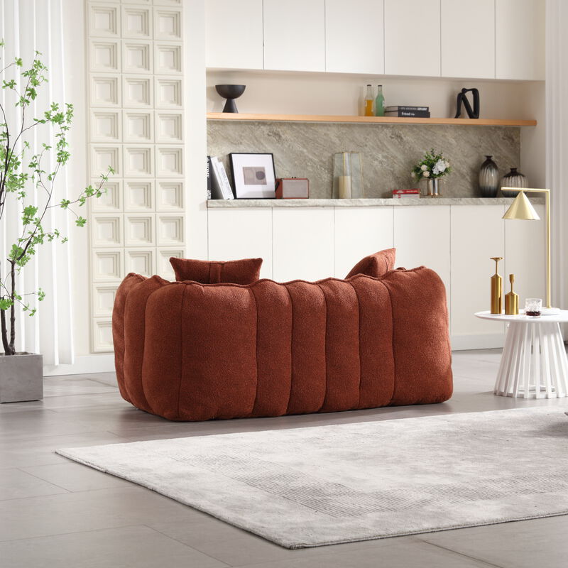 Merax Chenille Lazy Bean Bag Loveseat for Living Room.