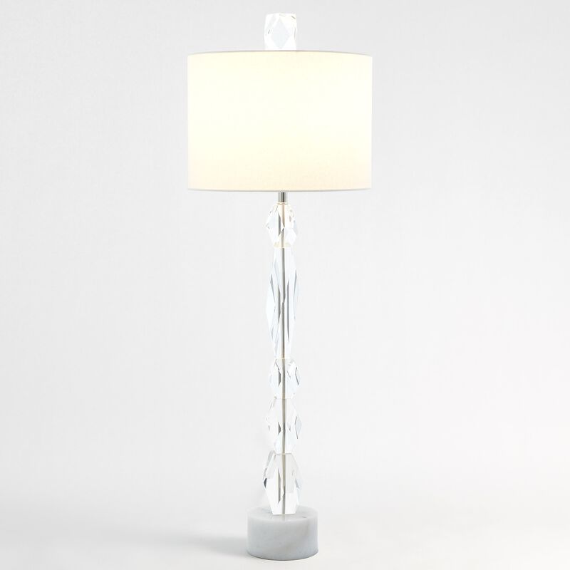 Facette Lamp with White Marble Base