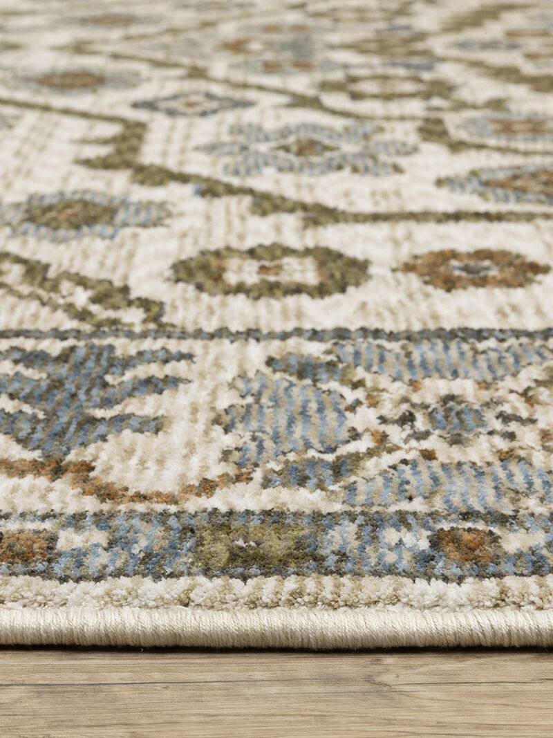 Hastings 02I Ivory/Green 8' x 11' Rug