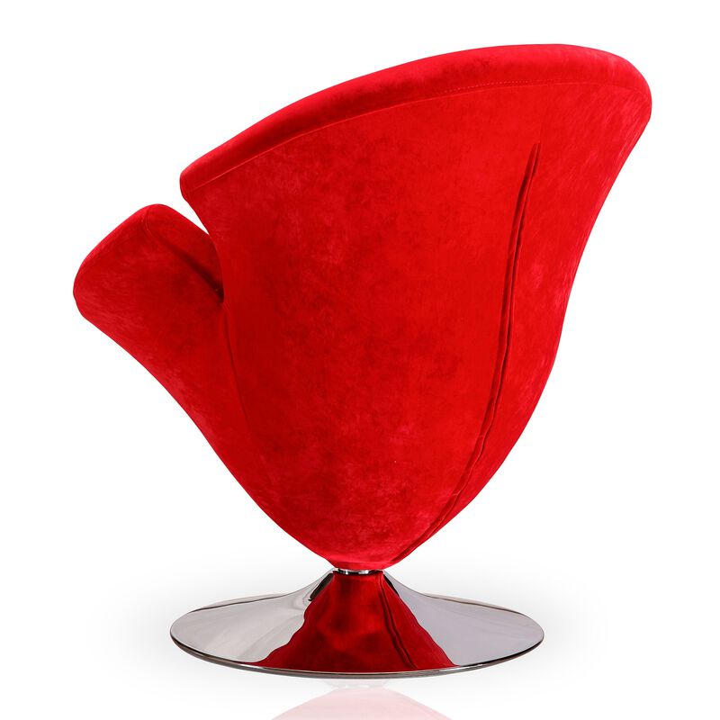 Tulip Red Swivel Accent Chairs (Set of 2)