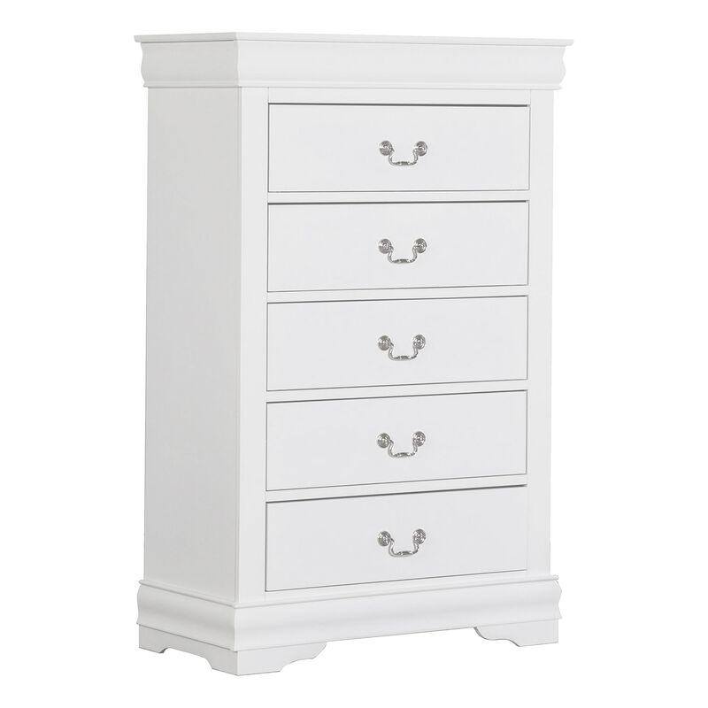 Ry Three Piece Full Size Bedroom Set, Sleek Modern Transitional Style, White image number 3