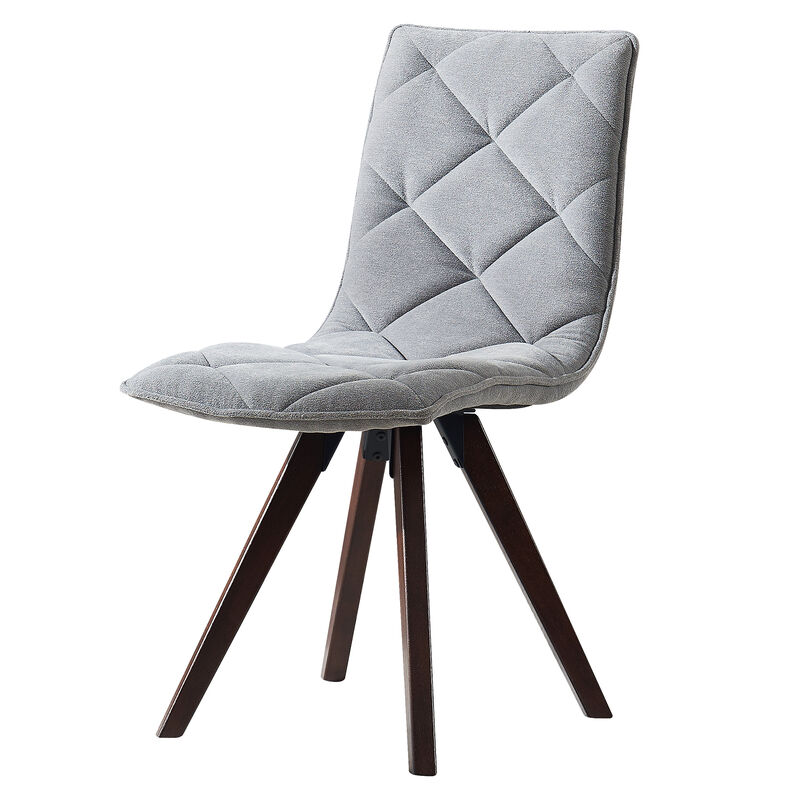 Clihome Dining Chairs Set of 2,Mid Century Modern Chairs with Wood Legs and Fabric Cushion for Dining Room image number 0