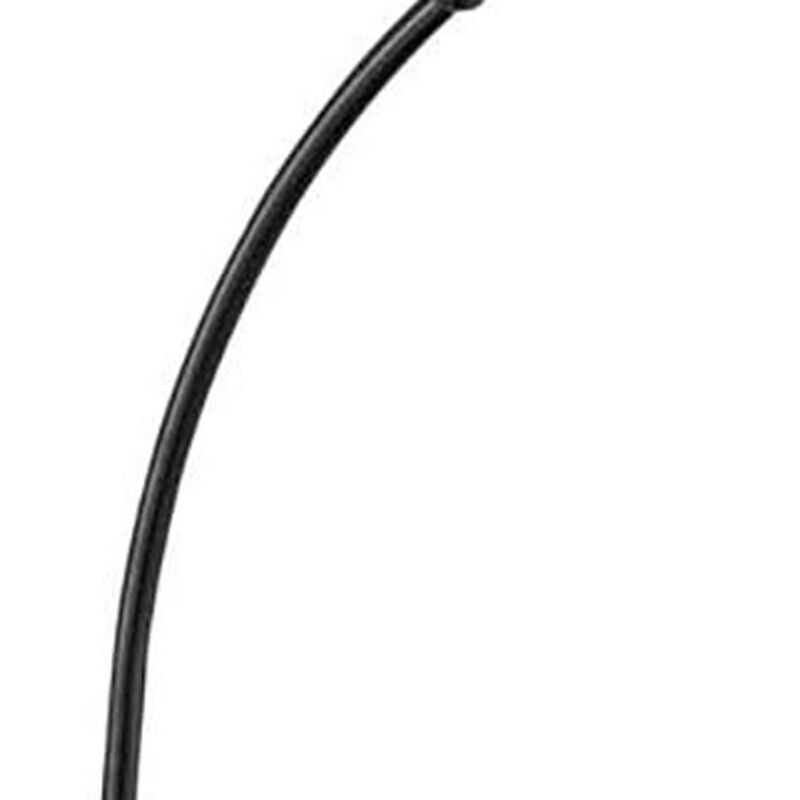 HomeRoots 62" Black Tray Table Floor Lamp With Brown Empire Shade image number 2