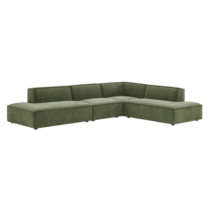 Restore 4-Piece Performance Fabric Modular L-Shaped Armless Sect. Sofa