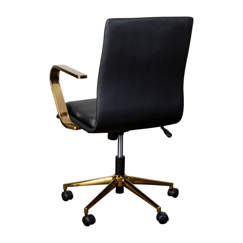 James Mid-Back Designer Executive Office Chair with Base and Arms