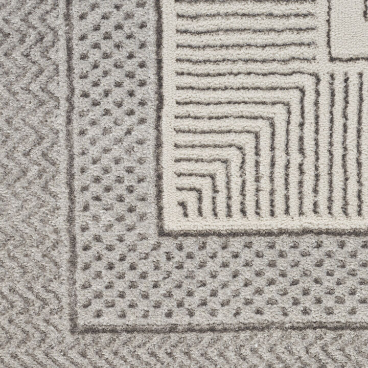 HomeRoots Geometric Non Skid Area Rug