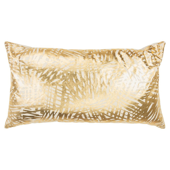 Foil Etched Lumbar Pillow &ndash; Stylish Metallic Decorative Cushion for Living Room or Bedroom