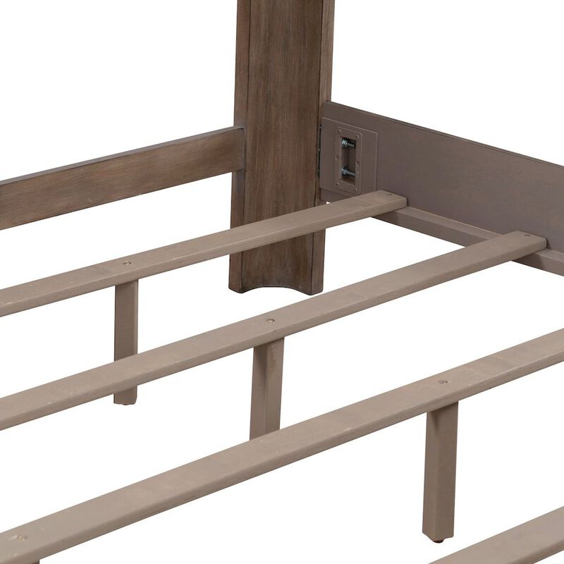 Liberty Furniture South Bend Queen Upholstered Shelter Bed Contemporary  - Burnished Clay image number 7