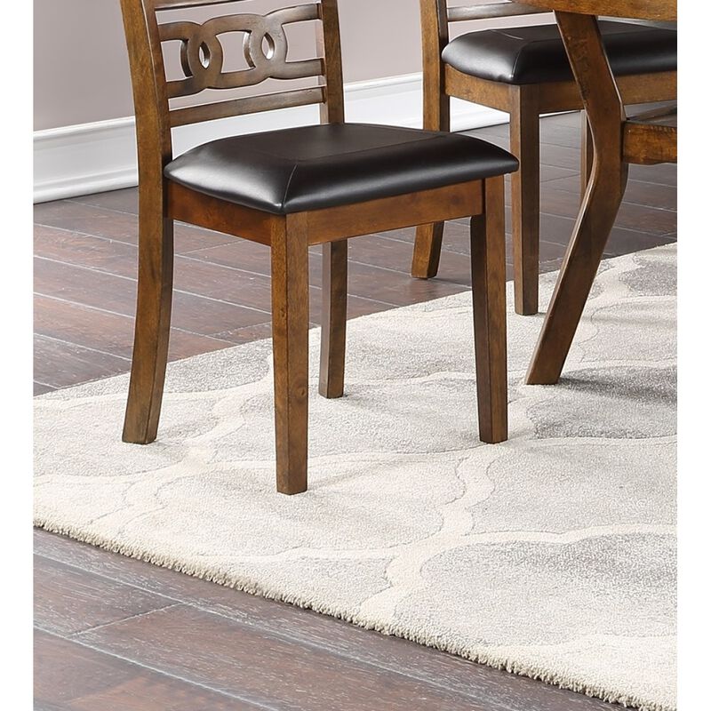 Streamdale Walnut Finish Dining Chairs Set of 2