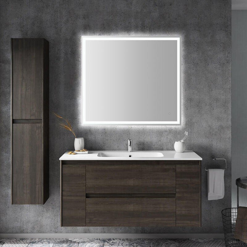Pax Frameless Antifog Front/Back-Lit Wall Bathroom Vanity Mirror, Smart Touch image number 2