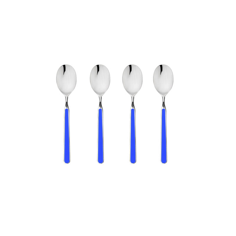 Fantasia 4-Piece Coffee Spoon Set in Electric Blue