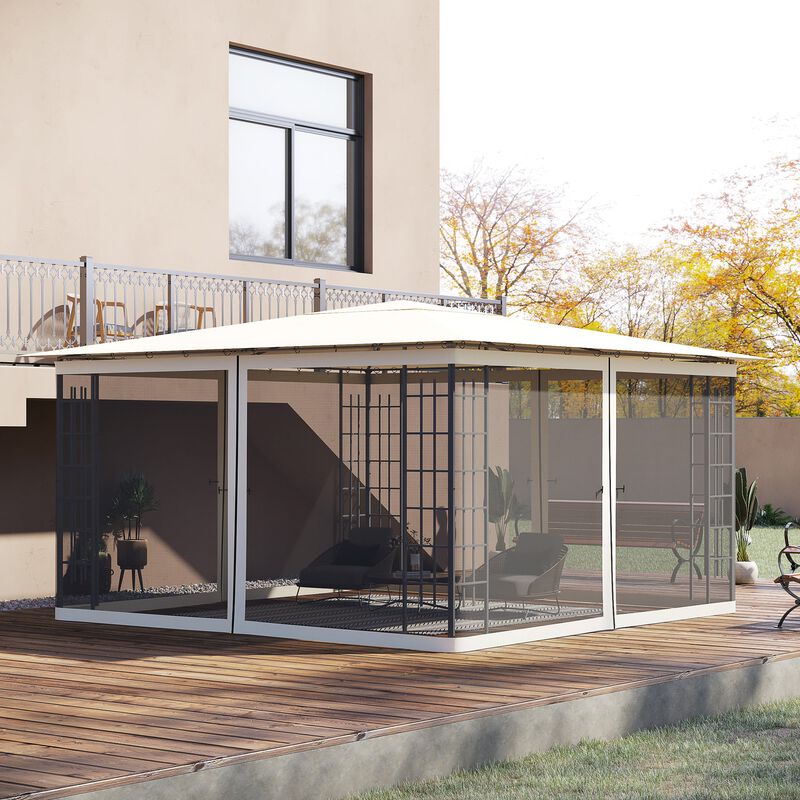 Black Gazebo Shield: 13x13 Replacement Netting Sidewalls