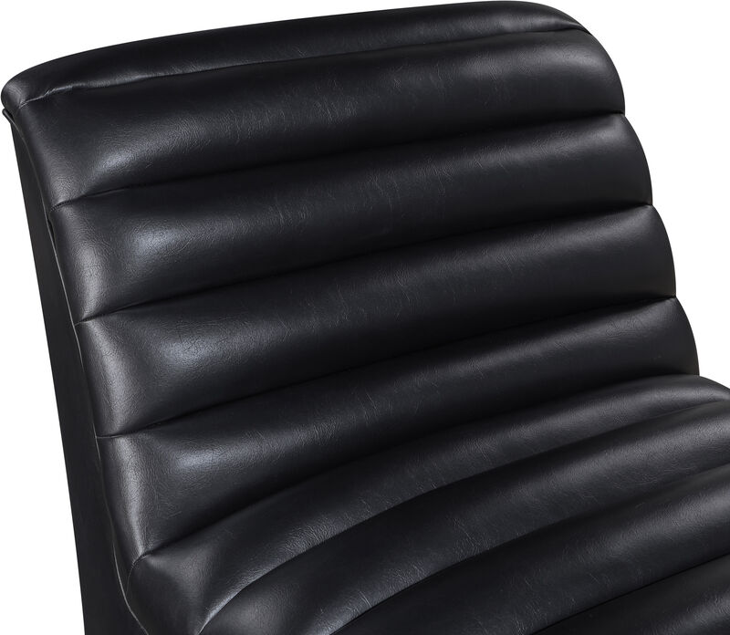 Meridian Furniture Vega Black Vegan Leather Accent Chair