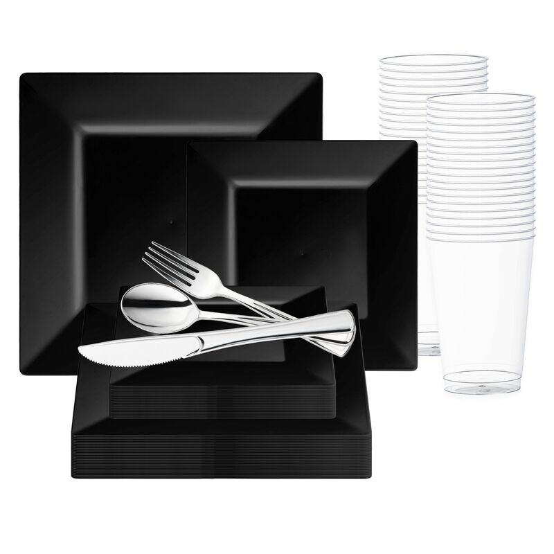 Square Plastic Wedding Value Set (30 Sets) image number 0