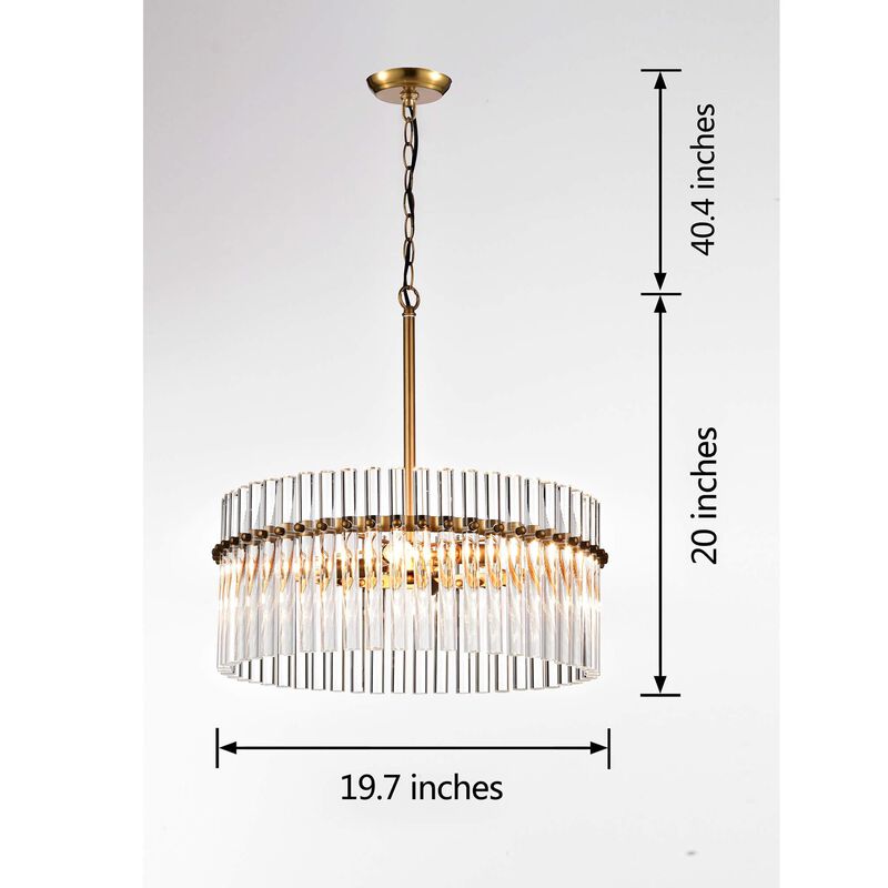 Clara 5-light Brushed Brass Crystal Chandelier image number 4