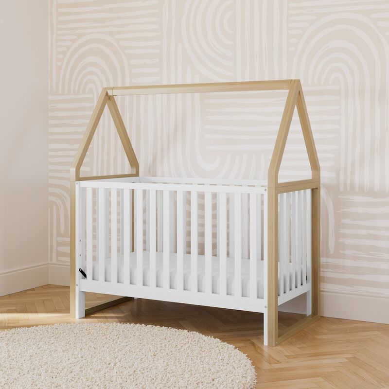 Storkcraft Orchard 6-in-1 Convertible Crib (Driftwood with White)