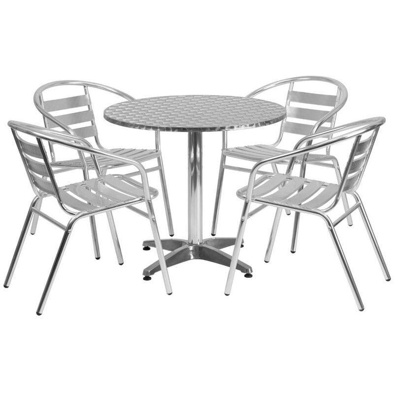 31.5RD Aluminum Table Set image number 0