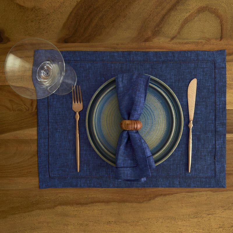 Christmas Linen Placemats 14 x 19 in Set of 4 - Milan, Solino Home