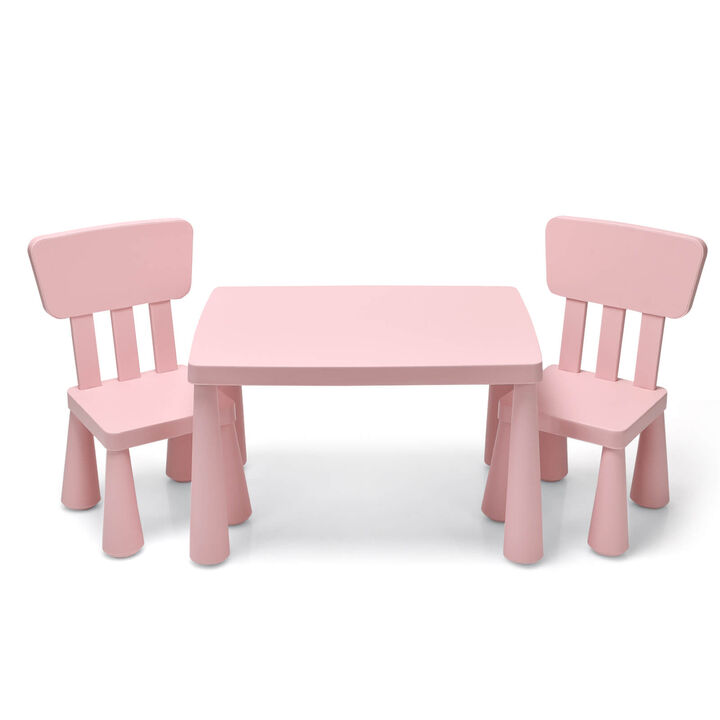 Kids 3 Piece Activity Play Table and Chair Set Multifunction Design