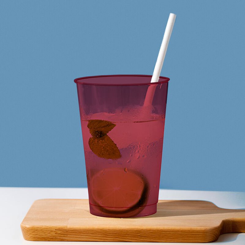 12 oz. Clear Red Plastic Party Cups (240 Cups) image number 8