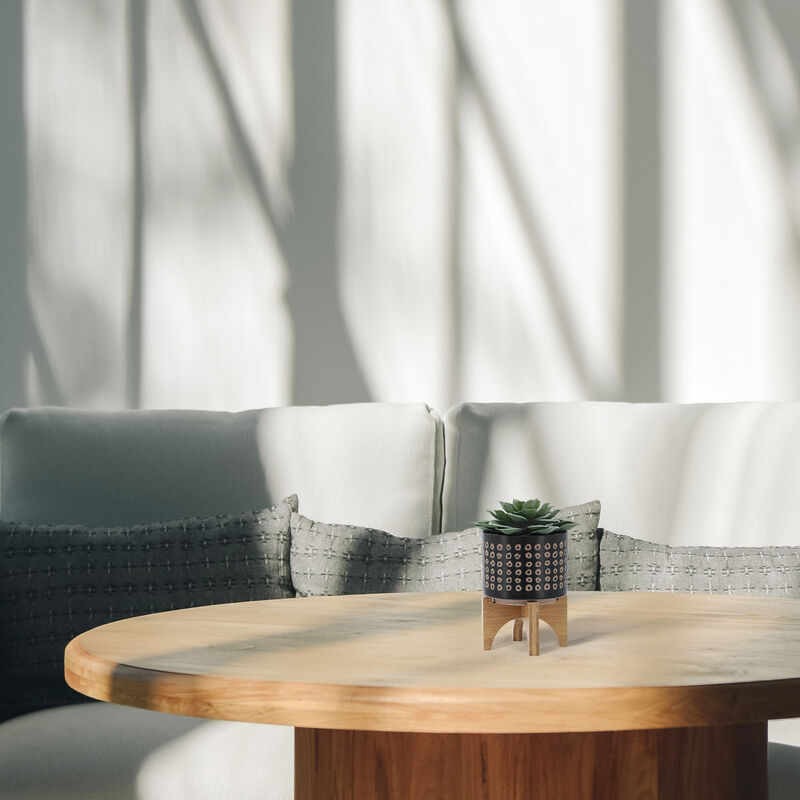 Ceramic 5" Planter On Stand