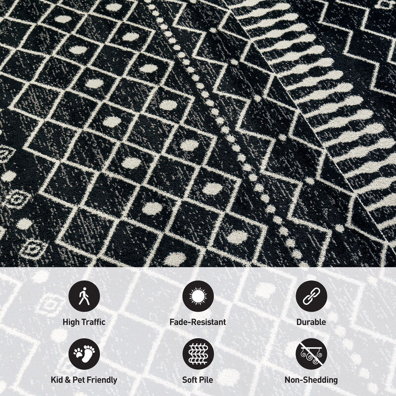 World Rug Gallery Bohemian Trellis Indoor Area Rug image number 4