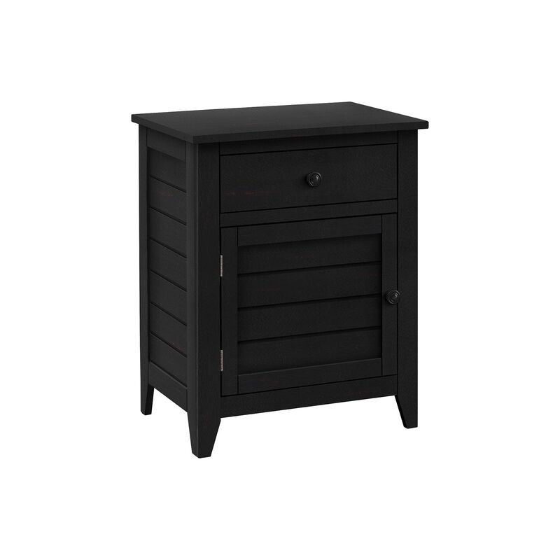 Monarch Specialties I 3951 - Accent Table, Nightstand, Storage Drawer, End, Side Table, Bedroom, Lamp, Storage,  Transitional