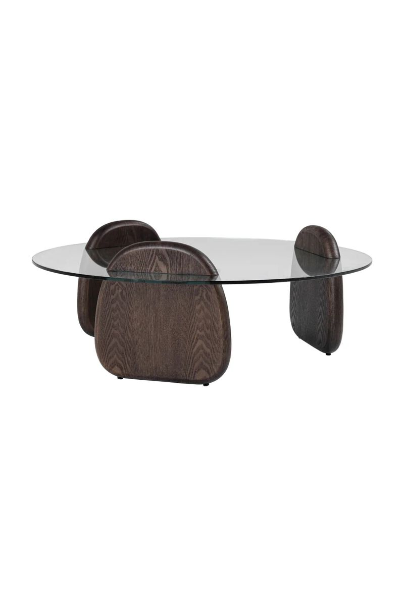 Solid Ash Glass Coffee Table | OROA Modern Buxton image number 0