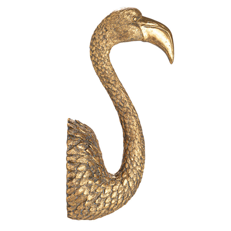 Decorative Resin Bird Bust Wall Decor, Gold image number 4