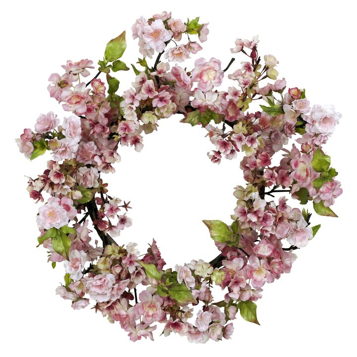 HomPlanti 24" Cherry Blossom Wreath