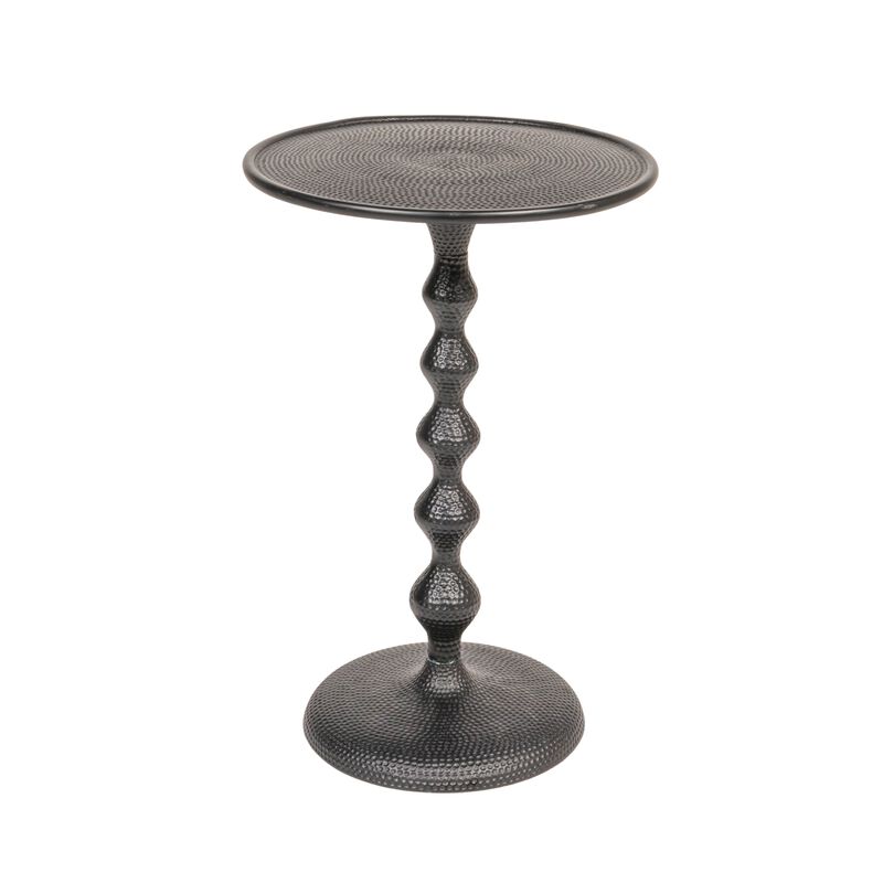 Rowena Interiors Hammered Metal Table, Black image number 0