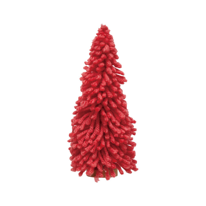 Fabric Yarn Tree with Wood Base, Hot Pink image number 0