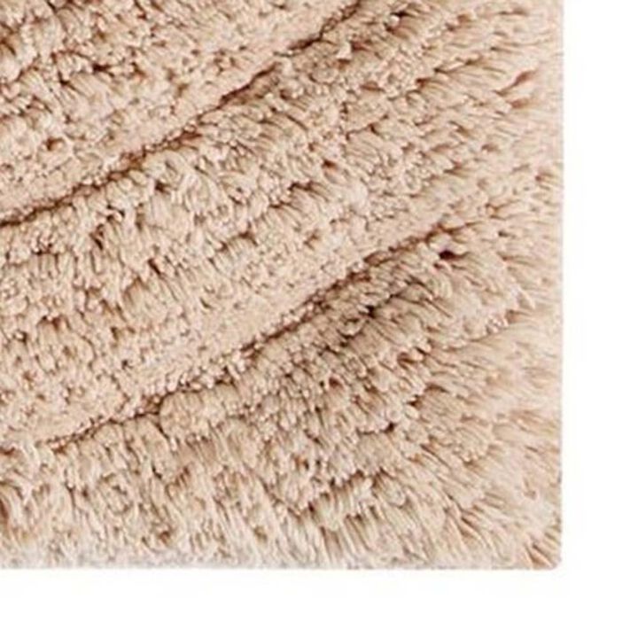 Knightsbridge Echo 220 GSF Non Skid Back Bath Rug 20 x 30 - Natural