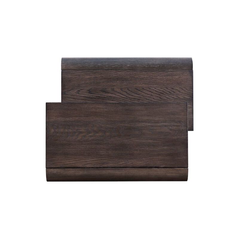 Liberty Furniture Living Room End Table Transitional Rounded Waterfall Edge - Espresso Oak Wood image number 5