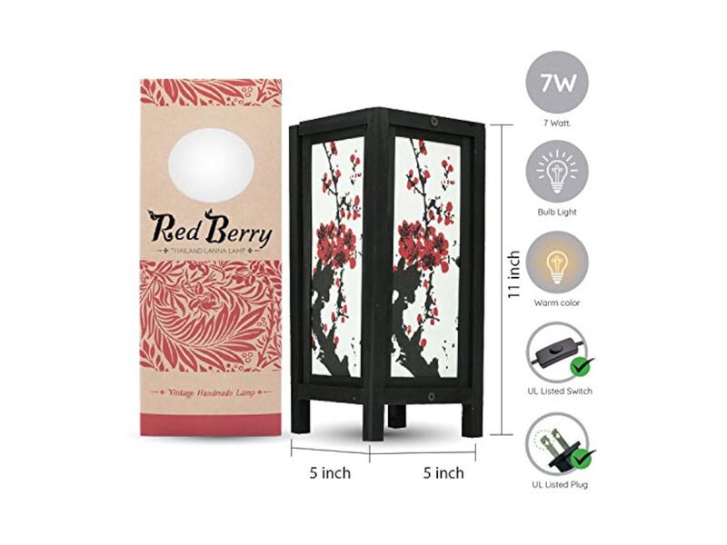 Vintage Asian Flower Lamp For Living Room image number 1