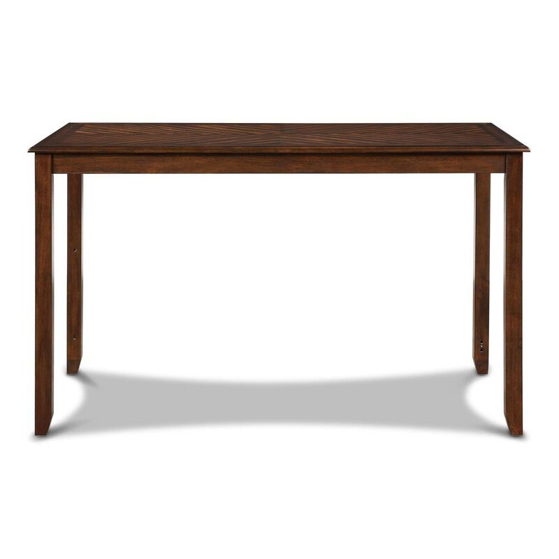 Wood Dining Table Set for 4 &ndash; Kitchen Table Chairs Set in Brown Finish image number 4