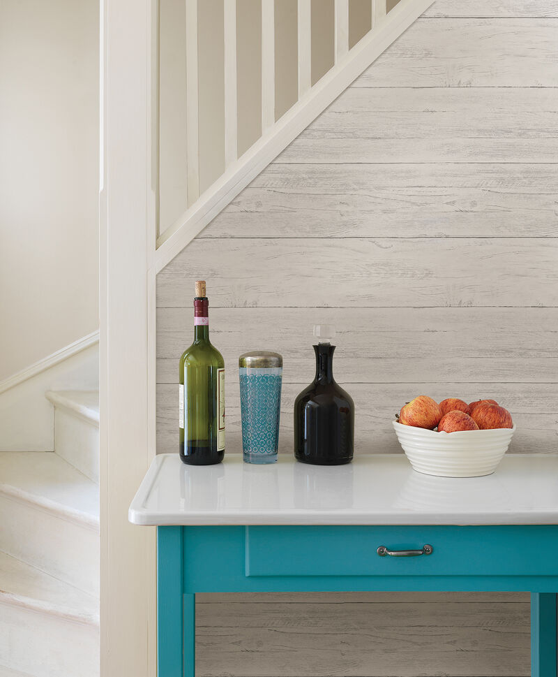Jared Off White Shiplap Peel & Stick Wallpaper image number 3