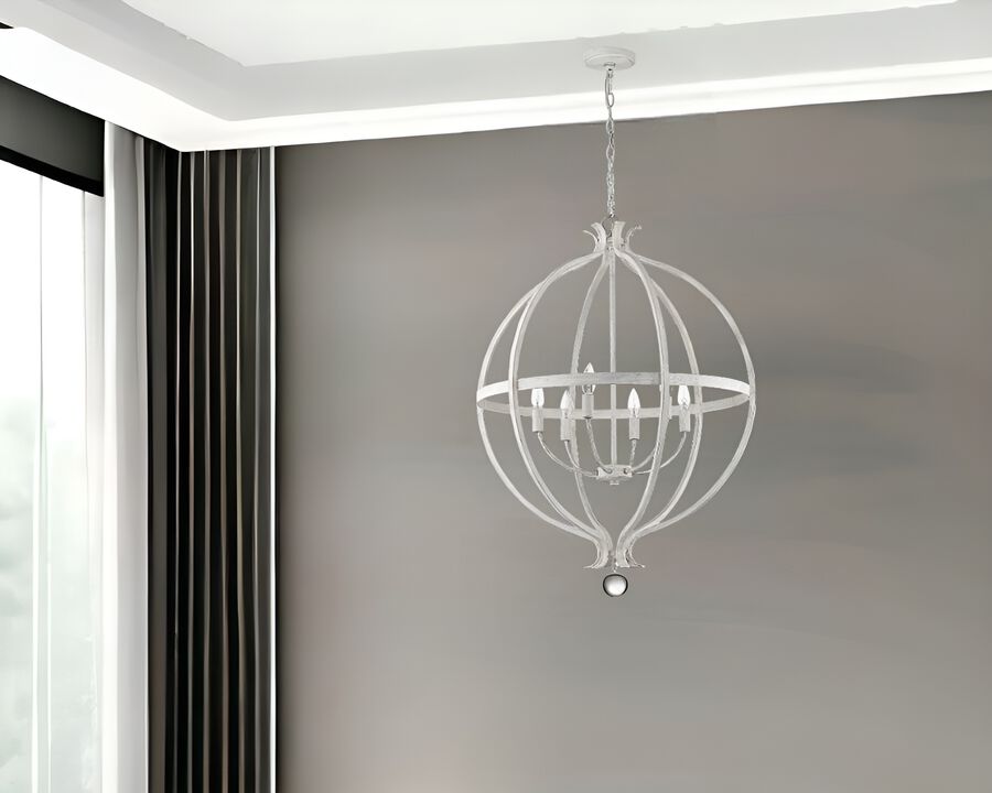 Hivvago Callie 6-Light Country White Pendant