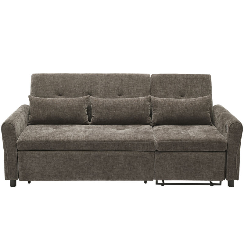 Merax hree-seater Sofa with a Sofa Bed and a Reversible Recliner Sofa
