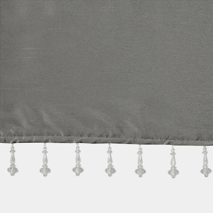 Gracie Mills Elroy Lightweight Beaded Faux Silk Valance
