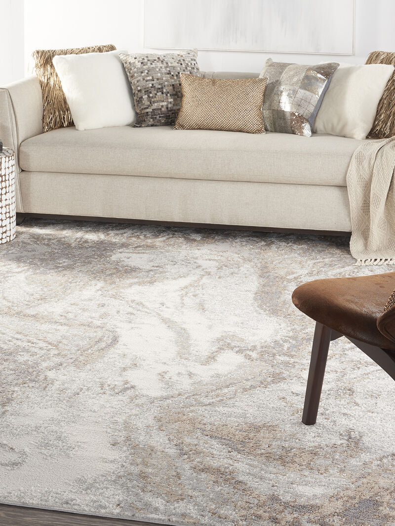 Elation ETN02 Ivory/Gray 9' x 12' Rug