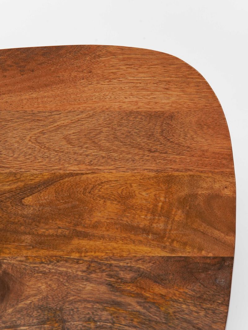 Handmade Eco-Friendly Modern Wood Black Drop Shaped Coffee Table 3'6" From BBH Homes