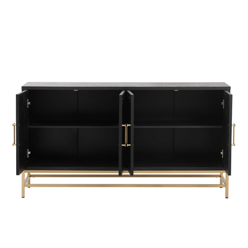 Merax Retro Style Sideboard with Adjustable Shelves