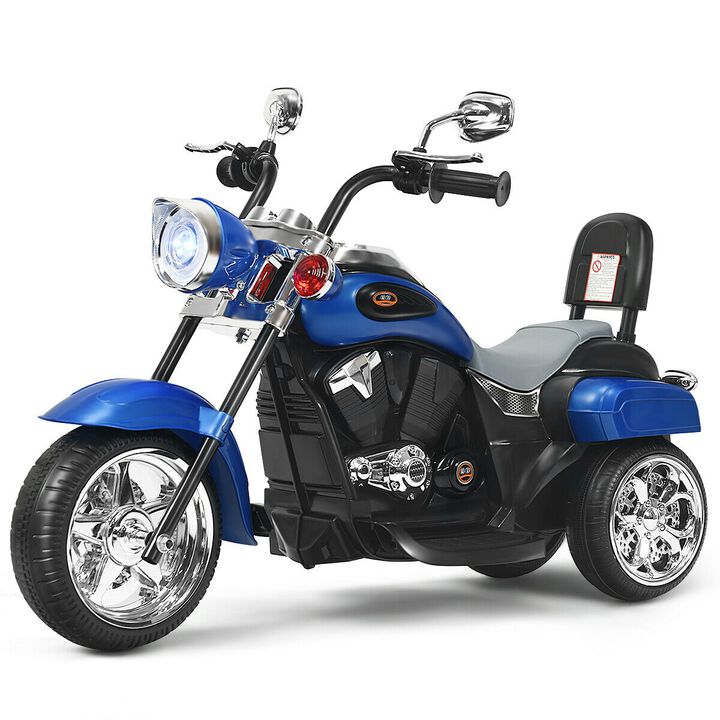 6V Toddler Electric Ride-On Bike with 3 Wheels, Horn and Front Headlight
