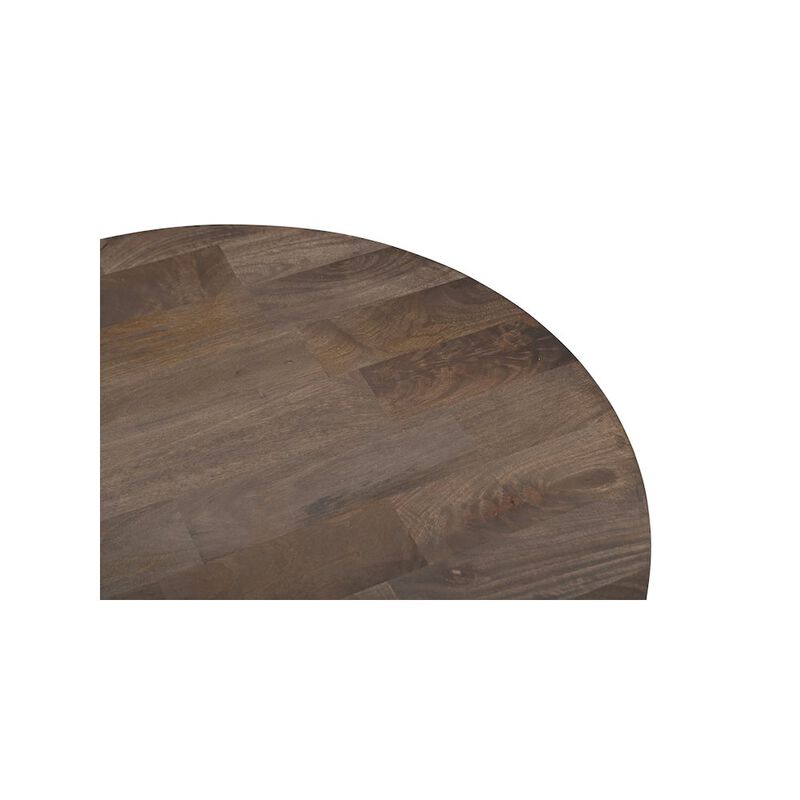 Taran Designs Adrien Round Solid Wood End Table